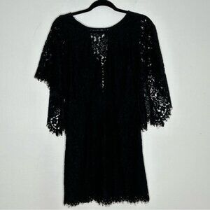 Marciano Sz 4 Black Lace Witchycore Goth Emo Wednesday Adams Mini Dress